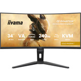 iiyama G-Master Gold Phoenix GCB3486WQSCP-B1 34" Curved UltraWide gaming monitor Zwart, 240 Hz, HDMI, DisplayPort, Audio, LAN, USB-C, AMD Free-Sync