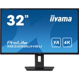 iiyama ProLite XB3288UHSU-B5 31.5" 4K UHD monitor Zwart, 4K, HDMI, DisplayPort, Audio