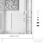 ASUS A32 PLUS midi tower behuizing Wit | 2x USB-A | 1x USB-C | RGB | Tempered Glass