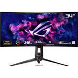 ASUS ROG Swift OLED PG34WCDM 33.9" Curved UltraWide gaming monitor Zwart, 2x HDMI, DisplayPort, 3x USB-A, USB-C, 240 Hz