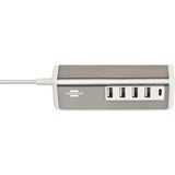 Brennenstuhl Estilo meervoudige USB-lader Wit/roestvrij staal