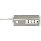 Brennenstuhl estilo meervoudige USB-lader Wit/roestvrij staal