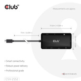 Club 3D 9-1 Dual HDMI Display USB-C Hub PD3.0 100W dockingstation Zwart