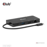 Club 3D 9-1 Dual HDMI Display USB-C Hub PD3.0 100W dockingstation Zwart