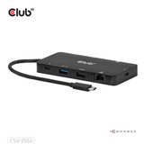 Club 3D 9-1 Dual HDMI Display USB-C Hub PD3.0 100W dockingstation Zwart