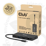 Club 3D 9-1 Dual HDMI Display USB-C Hub PD3.0 100W dockingstation Zwart
