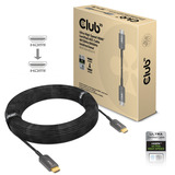 Club 3D  Ultra High Speed AOC HDMI 2.1 gecertificeerde unidirectioneel kabel male-male Zwart, 20 meter, 4K 120Hz, 8K 60Hz, 48Gbps