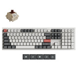 Keychron Q6 Ultra-P3 8K Wireless Custom Mechanical Keyboard Wit, US lay-out (QWERTY), Keychron Silk POM Brown, 100%, RGB, Hot swap, 8K, 2.4 GHz / Bluetooth 5.2 / USB-C
