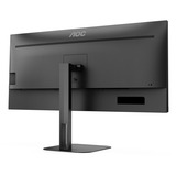 AOC U34V5C/BK 34" UltraWide monitor Zwart, 100 Hz, WQHD, HDMI, Display Port, USB-C, Audio, FreeSync