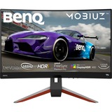 BenQ MOBIUZ Gaming EX2710R 27" Curved Gaming Monitor Zwart/rood, 2x HDMI, DisplayPort, 2x USB-A 3.2 (5 Gbit/s), USB-B, 165 Hz