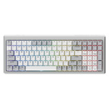 Ducky Cushion 98 RGB mechanisch gaming toetsenbord Zilver, US lay-out (QWERTY), 96%, RGB, PBT Cherry, USB-C / 2,4 GHz / Bluetooth