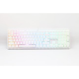 Ducky Zero 6108 Pure White RGB mechanisch gaming toetsenbord Wit, US lay-out (QWERTY), Cherry MX2A Speed Silver, 100%, RGB leds, Double-shot PBT, hot swap, 2.4GHz | Bluetooth | USB-C