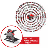 EINHELL PROFESSIONAL Accu Invalzaag TP-PS 18/165 Li BL - Solo handcirkelzaag Rood/zwart, Power X-Change, Accu en oplader niet inbegrepen