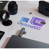 ICY BOX IB-CR203-CU3 3-in-1 kaartlezer Zwart