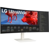 LG UltraWide 38WR85QC-W 37.5" curved monitor Wit, 2x HDMI, 1x DisplayPort, USB-A, USB-C, RJ45, 144 Hz