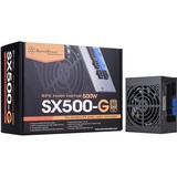 SilverStone SST-SX500-G V1.1, 500 Watt voeding  Zwart, 2x PCIe, Kabel-management