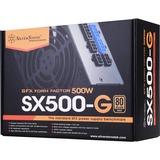 SilverStone SST-SX500-G V1.1, 500 Watt voeding  Zwart, 2x PCIe, Kabel-management