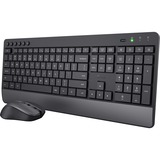 Trust Trezo Comfort draadloze toetsenbord- en muisset desktopset Zwart, US lay-out (QWERTY), 100%