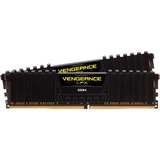 Corsair 64 GB DDR4-3600 Kit werkgeheugen Zwart, CMK64GX4M2D3600C18, Vengeance LPX, XMP