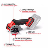 EINHELL Professionele Accu Doorslijpschijf TP-CO 18/76-C Li BL - Solo Rood/zwart, Incl. 4x zaagblad, Accu en oplader niet inbegrepen