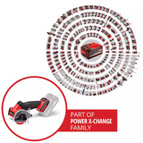 EINHELL Professionele Accu Doorslijpschijf TP-CO 18/76-C Li BL - Solo Rood/zwart, Incl. 4x zaagblad, Accu en oplader niet inbegrepen