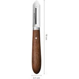 Fiskars Classic Schiller links 5 cm mes Houtkleur, Dunschiller | FSC-gecertificeerd Sucupira hout | rvs