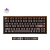 Keychron K2HE All-Wood Special Edition, toetsenbord Houtkleur, US lay-out, Gateron Double-Rail Magnetic Nebula, Gateron Double-Rail Magnetic, 75%, OSA PBT double-shot, hot swap, Bluetooth 5.2 | USB-C