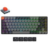 Keychron K3 QMK-B1 RGB mechanisch toetsenbord Zwart, US lay-out (QWERTY), Keychron Mechanical Red, 80% (TKL)	, RGB leds, ABS Keycap, USB-C | Bluetooth 5.2