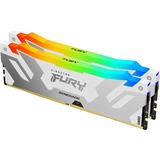 Kingston FURY 32 GB DDR5-6800 Kit werkgeheugen Wit, KF568C36RWAK2-32, Renegade RGB, XMP