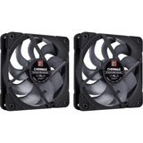 Noctua NF-A12x25 G2 PWM Sx2-PP chromax.black case fans Zwart, 2 stuks, 120 x 120 x 25 mm