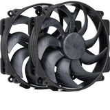 Noctua NF-A14x25r G2 PWM Sx2-PP chromax.black case fans Zwart, 2 stuks, 140 x 140 x 25 mm