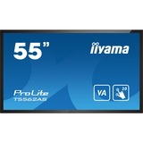 iiyama ProLite T5562AS-B1 55" 4K Ultra HD Public Display Zwart, 4K UHD, HDMI, USB, Touch, LAN