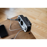 Brennenstuhl estilo Duplex stekkerdoos met schakelaar Zwart/zilver, 10x stekker, 1x USB-C, 1x USB-A, 1x USB C, 1x USB A