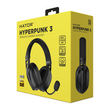 Hator Hyperpunk 3 Wireless over-ear gaming headset Zwart, 2.4GHz / Bluetooth 5.4 / USB-C