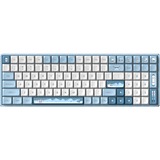 Iqunix F97 Wintertide Wireless Mechanical Keyboard Lichtblauw, US lay-out (QWERTY), Cherry MX Silent Red, 96%, RGB leds, Hot-swappable, PBT, 2.4GHz | Bluetooth 5.1 | USB-C