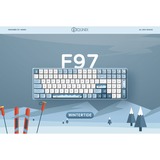Iqunix F97 Wintertide Wireless Mechanical Keyboard Lichtblauw, US lay-out (QWERTY), Cherry MX Silent Red, 96%, RGB leds, Hot-swappable, PBT, 2.4GHz | Bluetooth 5.1 | USB-C