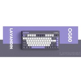 Iqunix OG80 Lavandin Wireless Mechanical Keyboard Lavendel, US lay-out (QWERTY), Cherry MX Brown, 80% (TKL)	, Hot-swappable, PBT, 2.4GHz | Bluetooth 5.1 | USB-C
