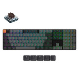 Keychron K5X-H3 mechanisch toetsenbord Zwart, US lay-out (QWERTY), Keychron Mechanical Brown, 100%, RGB, Shine-through ABS Keycaps, Hot Swap, Bluetooth / USB-C