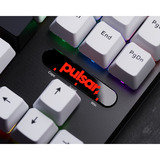 Pulsar PCMK 2HE TKL Mechanical Gaming Keyboard Wit/zwart, US lay-out, 80% (TKL), RGB, PBT Double-shot keycaps, Hot-swap