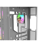 Thermaltake View 380 XL WS ARGB midi tower behuizing Wit/houtkleur | 2x USB-A | 1x USB-C | RGB | Tempered Glass