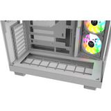 Thermaltake View 380 XL WS ARGB midi tower behuizing Wit/houtkleur | 2x USB-A | 1x USB-C | RGB | Tempered Glass