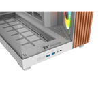 Thermaltake View 380 XL WS ARGB midi tower behuizing Wit/houtkleur | 2x USB-A | 1x USB-C | RGB | Tempered Glass