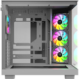 Thermaltake View 380 XL WS ARGB midi tower behuizing Wit/houtkleur | 2x USB-A | 1x USB-C | RGB | Tempered Glass