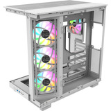 Thermaltake View 380 XL WS ARGB midi tower behuizing Wit/houtkleur | 2x USB-A | 1x USB-C | RGB | Tempered Glass