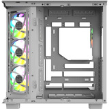 Thermaltake View 380 XL WS ARGB midi tower behuizing Wit/houtkleur | 2x USB-A | 1x USB-C | RGB | Tempered Glass