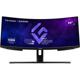 ViewSonic VX3418-2KPC UWQHD gaming monitor 34" Curved UltraWide Zwart, 2x DisplayPort, 2x HDMI, 180 Hz