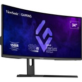 ViewSonic VX3418-2KPC UWQHD gaming monitor 34" Curved UltraWide Zwart, 2x DisplayPort, 2x HDMI, 180 Hz