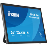 iiyama ProLite T2455MSC-B2 23.8" touchscreen monitor Zwart, 120 Hz, HDMI, DisplayPort, Audio, USB, Webcam, Touch