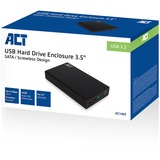 ACT Connectivity 3,5" SATA harde schijf behuizing externe behuizing Zwart, USB-A 3.2 (5 Gbit/s)