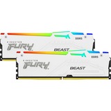 Kingston FURY 64 GB DDR5-5200 Kit werkgeheugen Wit, KF552C40BWAK2-64, Beast RGB, XMP